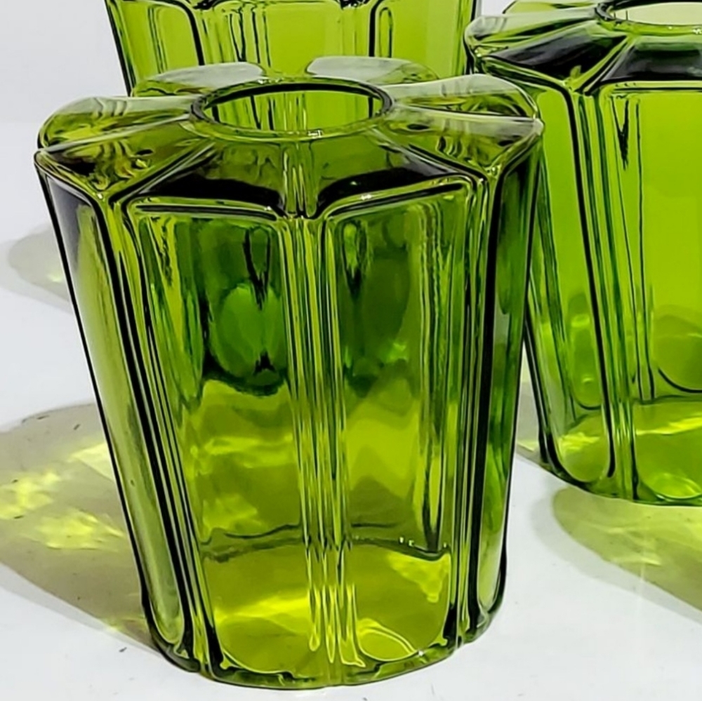 Vintage Green Glass Pendant/Lamp Shades